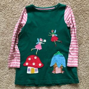 Mini Boden Fairies Applique Pocket Tunic Size 5-6 girls dress rare